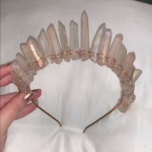 Moving sale!! Rose quartz crown headband